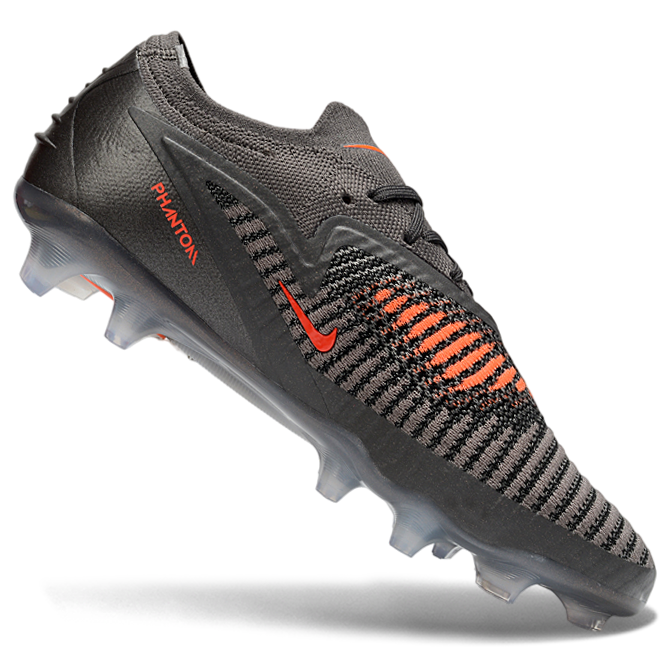 Phantom GX III Elite Low-Top with Laser-Plated Double-Layer Waterproof Fish Silk Knit FG Soccer Shoes - Grey/Black/Green