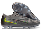 Phantom GX III Elite Low-Top with Laser-Plated Double-Layer Waterproof Fish Silk Knit FG Soccer Shoes - Grey/Black/Green