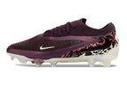 Phantom GX III Elite Low-Top with Powder Coated Double-Layer Waterproof Fish Silk All-Knit FG Soccer Shoes - Dark Red/White