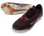 Phantom GX III Elite Low-Top with Powder Coated Double-Layer Waterproof Fish Silk All-Knit FG Soccer Shoes - Dark Red/White