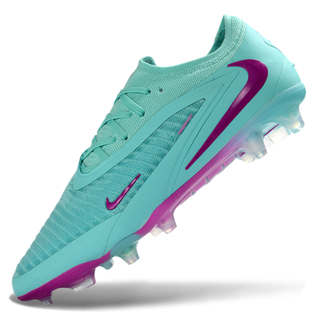 Phantom GX III Elite Low-Top with Powder Coated Double-Layer Waterproof Fish Silk All-Knit FG Soccer Shoes - Jade/Pink