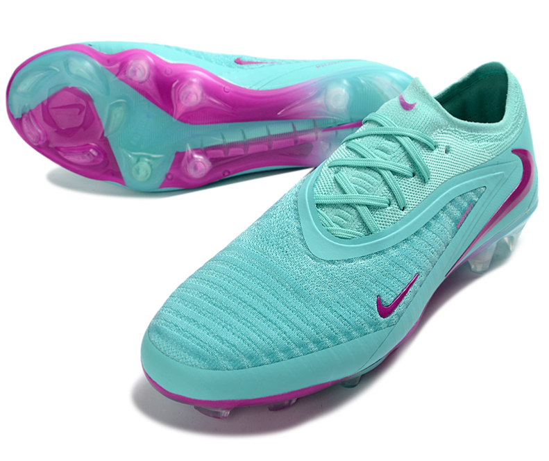 Phantom GX III Elite Low-Top with Powder Coated Double-Layer Waterproof Fish Silk All-Knit FG Soccer Shoes - Jade/Pink