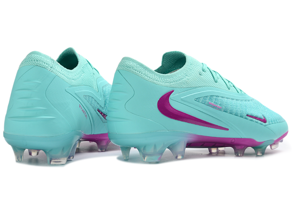 Phantom GX III Elite Low-Top with Powder Coated Double-Layer Waterproof Fish Silk All-Knit FG Soccer Shoes - Jade/Pink