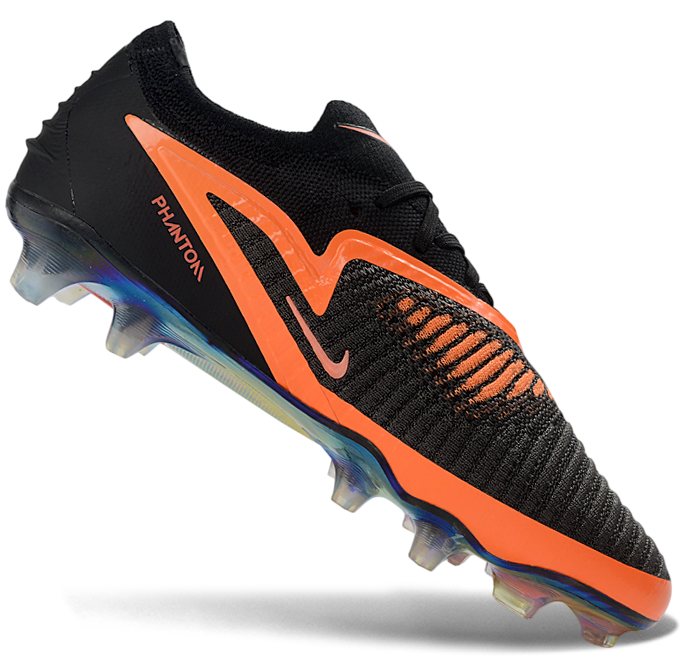Phantom GX III Elite Low-Top with Powder Coated Double-Layer Waterproof Fish Silk All-Knit FG Soccer Shoes - Orange/Black