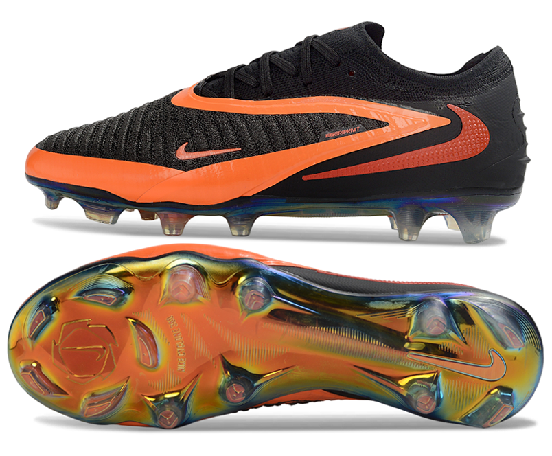 Phantom GX III Elite Low-Top with Powder Coated Double-Layer Waterproof Fish Silk All-Knit FG Soccer Shoes - Orange/Black