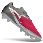 Phantom GX III Elite Low-Top with Powder Coated Double-Layer Waterproof Fish Silk All-Knit FG Soccer Shoes - Red/Silver/Grey