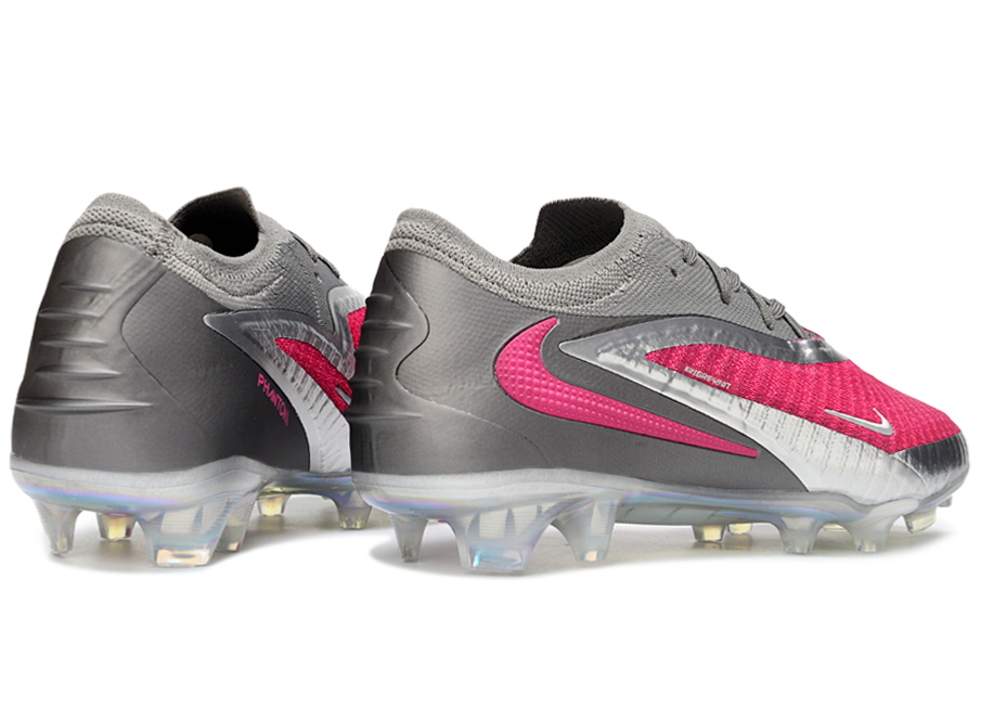 Phantom GX III Elite Low-Top with Powder Coated Double-Layer Waterproof Fish Silk All-Knit FG Soccer Shoes - Red/Silver/Grey