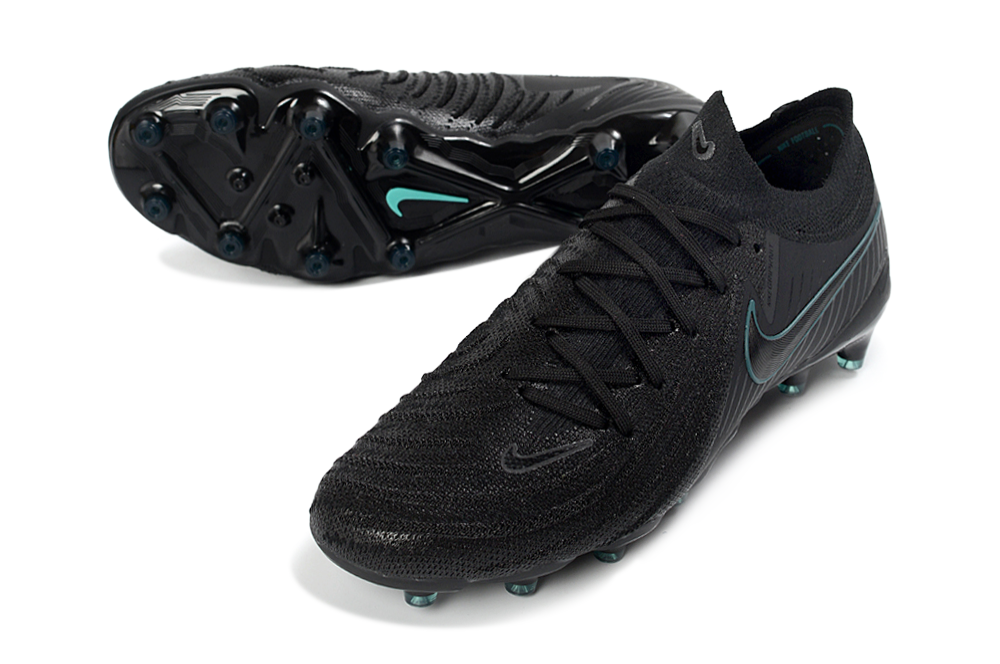 Phantom Luna Elite NU Low-Top Super A Men's Full Knit Waterproof AG Soccer Shoes - Black