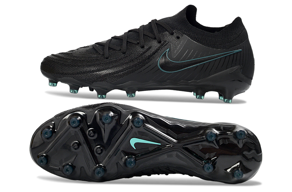 Phantom Luna Elite NU Low-Top Super A Men's Full Knit Waterproof AG Soccer Shoes - Black