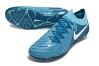 Phantom Luna Elite NU Low-Top Super A Men's Full Knit Waterproof AG Soccer Shoes - Blue Fury/White