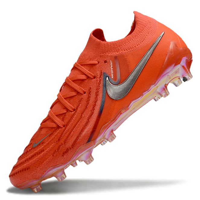Phantom Luna Elite NU Low-Top Super A Men's Full Knit Waterproof AG Soccer Shoes - Bright Crimson