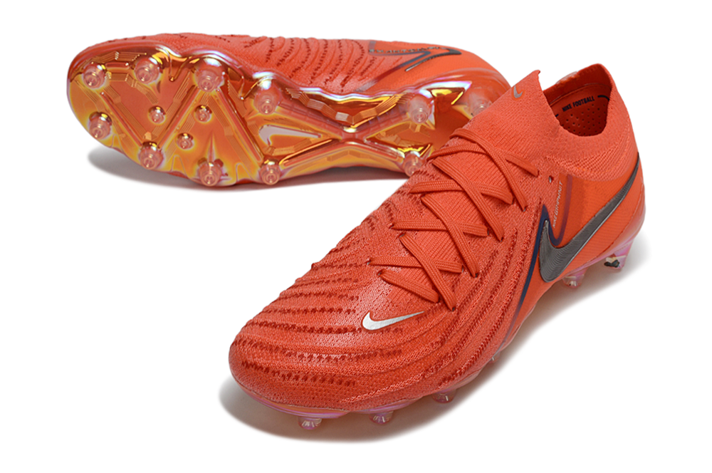 Phantom Luna Elite NU Low-Top Super A Men's Full Knit Waterproof AG Soccer Shoes - Bright Crimson