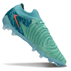Phantom Luna Elite NU Low-Top Super A Men's Full Knit Waterproof AG Soccer Shoes - Green Glow/Black/Orange