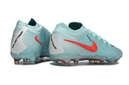 Phantom Luna Elite NU Low-Top Super A Men's Full Knit Waterproof AG Soccer Shoes - Mint/Atomic Red/Off Noir