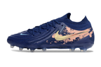 Phantom Luna Elite NU Low-Top Super A Men's Full Knit Waterproof AG Soccer Shoes - Navy Blue/Beige