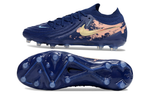 Phantom Luna Elite NU Low-Top Super A Men's Full Knit Waterproof AG Soccer Shoes - Navy Blue/Beige