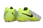 Phantom Luna Elite NU Low-Top Super A Men's Full Knit Waterproof AG Soccer Shoes - Neon Yellow/Silver/Black