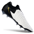 Phantom Luna Elite NU Low-Top Super A Men's Full Knit Waterproof AG Soccer Shoes - White/Black/Gold
