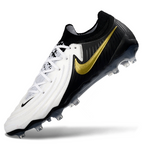 Phantom Luna Elite NU Low-Top Super A Men's Full Knit Waterproof AG Soccer Shoes - White/Black/Gold