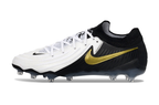 Phantom Luna Elite NU Low-Top Super A Men's Full Knit Waterproof AG Soccer Shoes - White/Black/Gold