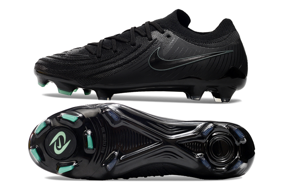Phantom Luna Elite NU Low-top Super A Men's Full Knit Waterproof FG Soccer Shoes - Black