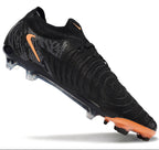 Phantom Luna Elite NU Low-top Super A Men's Full Knit Waterproof FG Soccer Shoes - Black/Orange