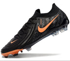 Phantom Luna Elite NU Low-top Super A Men's Full Knit Waterproof FG Soccer Shoes - Black/Orange