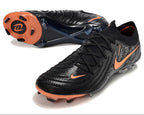 Phantom Luna Elite NU Low-top Super A Men's Full Knit Waterproof FG Soccer Shoes - Black/Orange