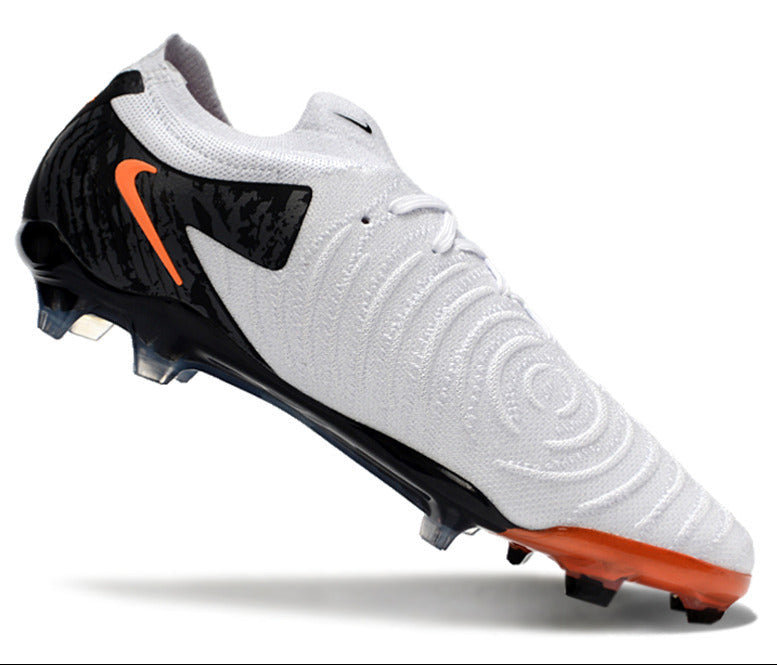 Phantom Luna Elite NU Low-top Super A Men's Full Knit Waterproof FG Soccer Shoes - Black/Orange/White