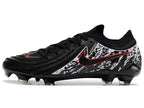 Phantom Luna Elite NU Low-top Super A Men's Full Knit Waterproof FG Soccer Shoes - Black/Red/White