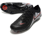 Phantom Luna Elite NU Low-top Super A Men's Full Knit Waterproof FG Soccer Shoes - Black/Red/White