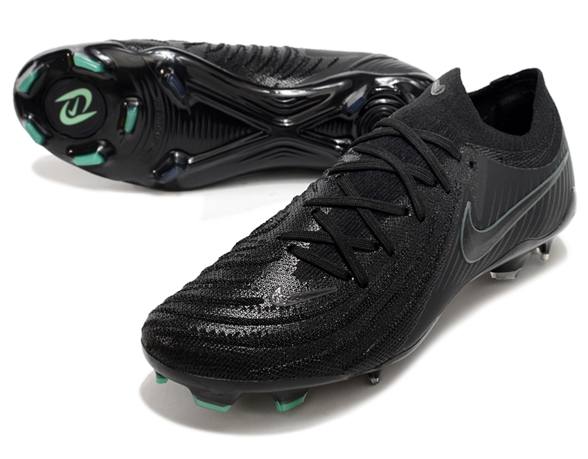 Phantom Luna Elite NU Low-top Super A Men's Full Knit Waterproof FG Soccer Shoes - Black/White