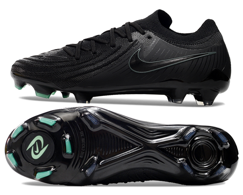 Phantom Luna Elite NU Low-top Super A Men's Full Knit Waterproof FG Soccer Shoes - Black/White