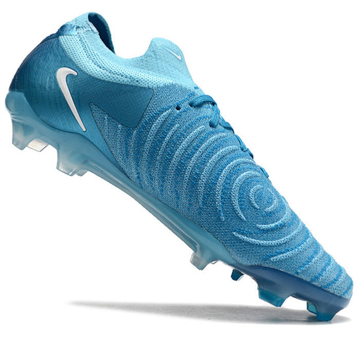 Phantom Luna Elite NU Low-top Super A Men's Full Knit Waterproof FG Soccer Shoes - Blue Fury/White