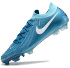 Phantom Luna Elite NU Low-top Super A Men's Full Knit Waterproof FG Soccer Shoes - Blue Fury/White