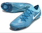 Phantom Luna Elite NU Low-top Super A Men's Full Knit Waterproof FG Soccer Shoes - Blue Fury/White