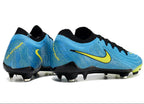 Phantom Luna Elite NU Low-top Super A Men's Full Knit Waterproof FG Soccer Shoes - Blue/Neon Yellow/Black