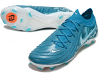 Phantom Luna Elite NU Low-top Super A Men's Full Knit Waterproof FG Soccer Shoes - Blue/White