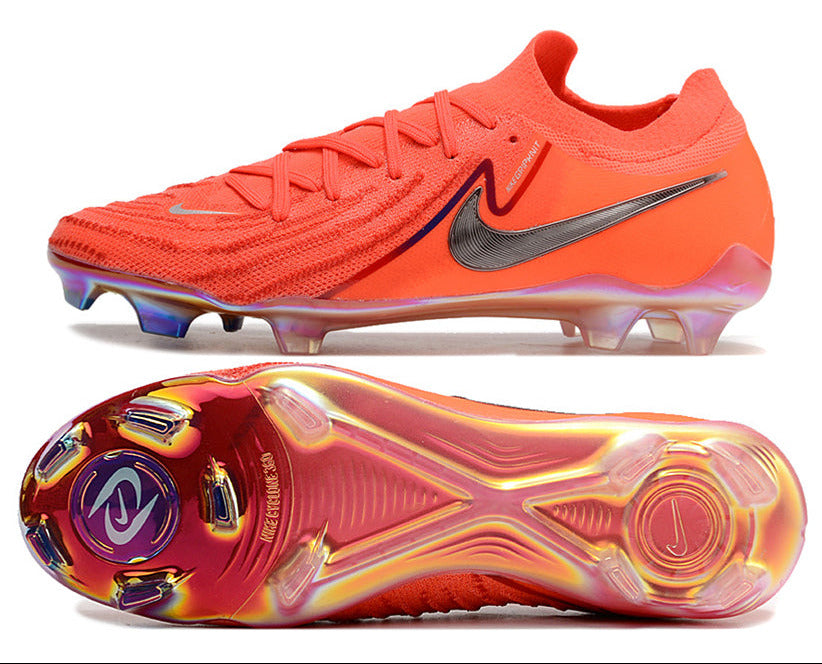 Phantom Luna Elite NU Low-top Super A Men's Full Knit Waterproof FG Soccer Shoes - Bright Crimson
