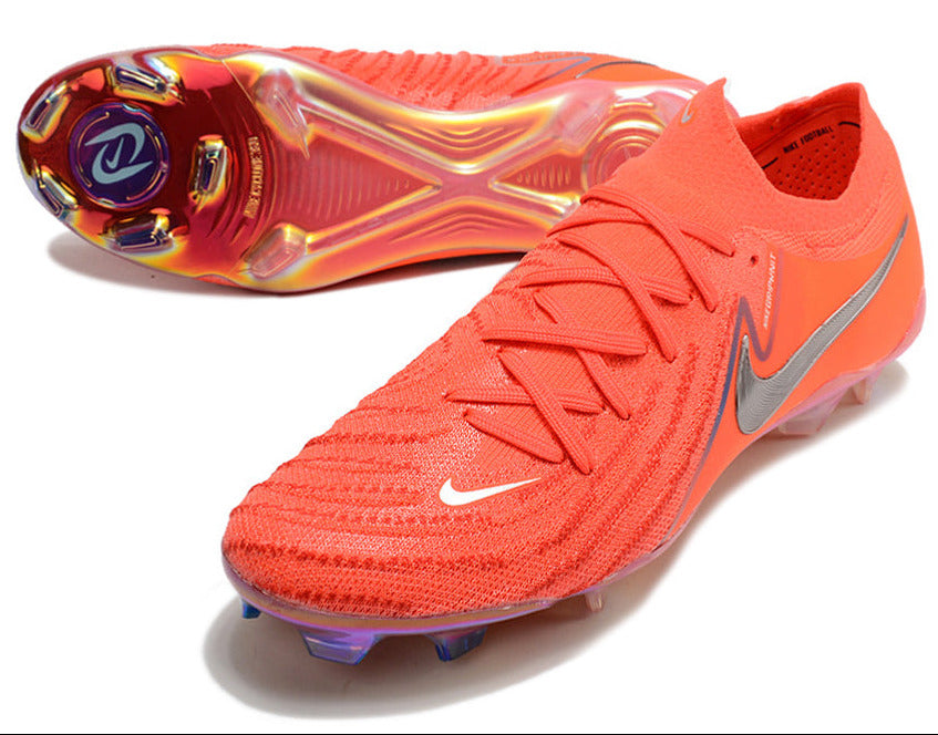 Phantom Luna Elite NU Low-top Super A Men's Full Knit Waterproof FG Soccer Shoes - Bright Crimson