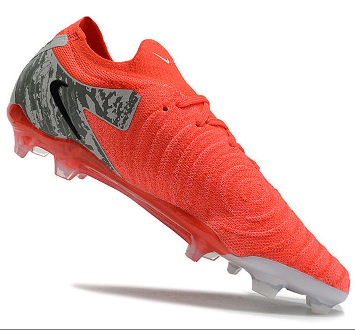 Phantom Luna Elite NU Low-top Super A Men's Full Knit Waterproof FG Soccer Shoes - Bright Crimson/Gray/Black/White