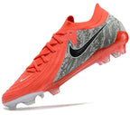 Phantom Luna Elite NU Low-top Super A Men's Full Knit Waterproof FG Soccer Shoes - Bright Crimson/Gray/Black/White
