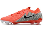 Phantom Luna Elite NU Low-top Super A Men's Full Knit Waterproof FG Soccer Shoes - Bright Crimson/Gray/Black/White