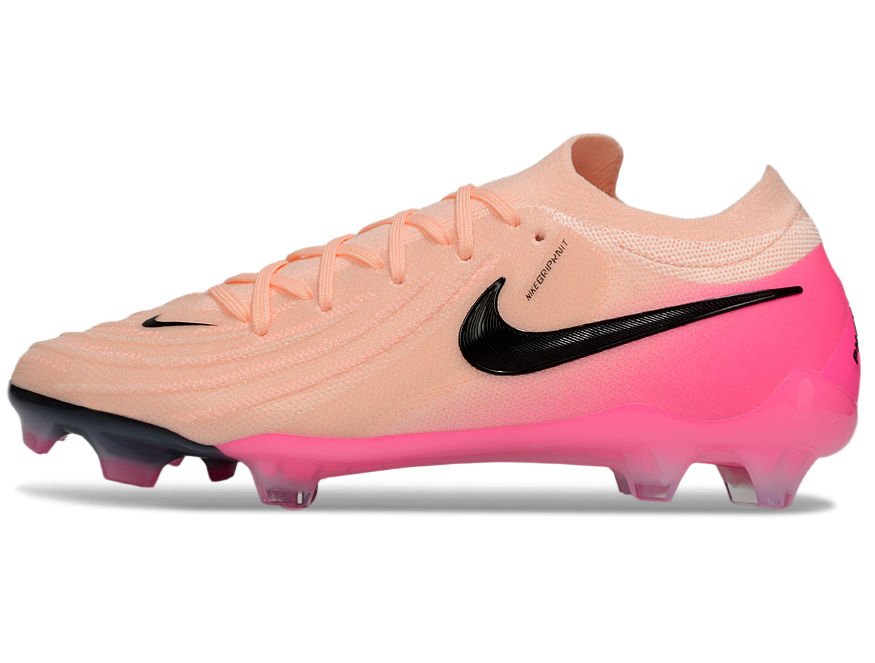 Phantom Luna Elite NU Low-top Super A Men's Full Knit Waterproof FG Soccer Shoes - Crimson Tint/Black/Pink Blast