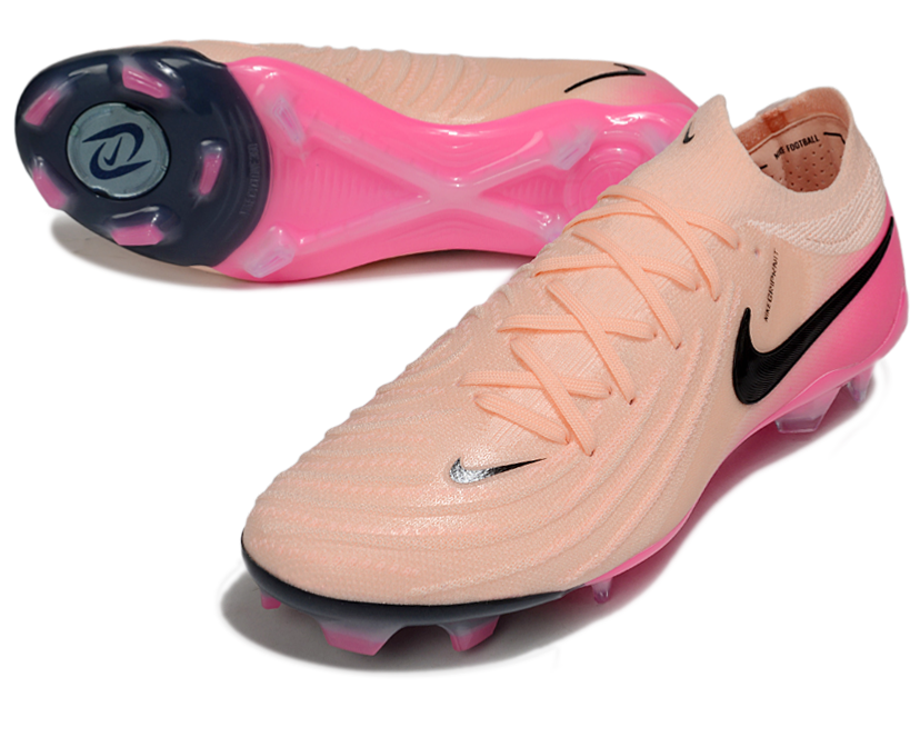 Phantom Luna Elite NU Low-top Super A Men's Full Knit Waterproof FG Soccer Shoes - Crimson Tint/Black/Pink Blast