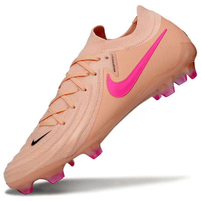 Phantom Luna Elite NU Low-top Super A Men's Full Knit Waterproof FG Soccer Shoes - Crimson Tint/Pink Blast