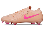 Phantom Luna Elite NU Low-top Super A Men's Full Knit Waterproof FG Soccer Shoes - Crimson Tint/Pink Blast