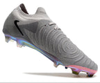 Phantom Luna Elite NU Low-top Super A Men's Full Knit Waterproof FG Soccer Shoes - Gray/Black