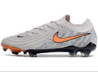 Phantom Luna Elite NU Low-top Super A Men's Full Knit Waterproof FG Soccer Shoes - Gray/Black/Orange