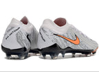 Phantom Luna Elite NU Low-top Super A Men's Full Knit Waterproof FG Soccer Shoes - Gray/Black/Orange